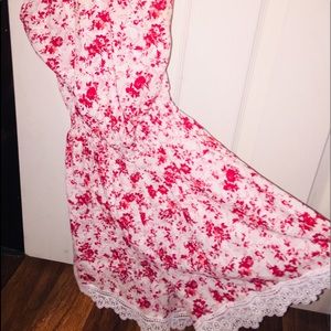 Red and White Romper